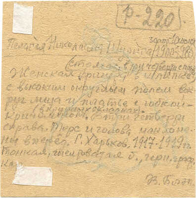 Шурига Пелагея Николаевна. Набросок 